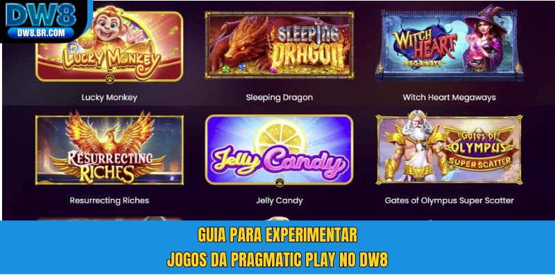 Guia para experimentar jogos da Pragmatic Play no DW8