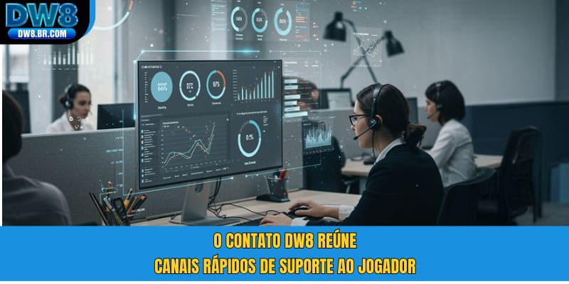 O contato DW8 reúne canais rápidos de suporte ao jogador