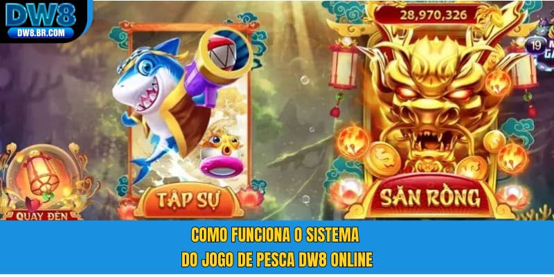 Como funciona o sistema do jogo de pesca DW8 online
