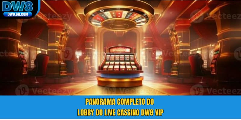 Panorama completo do lobby do Live Cassino DW8 vip