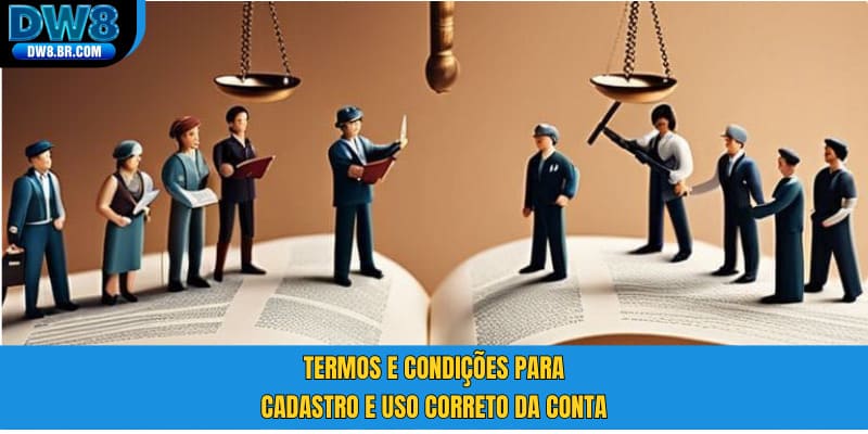 Termos e condições para cadastro e uso correto da conta